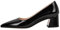 VERISSON Damen Spitz Pumps Elegante Bequem Business Schuhe Gepolsterte High Heel mit Blockabsatz Lack Schwarz 39 EU