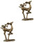 PRETYZOOM 2St Elch aus Messing Hirschskulpturenhandwerk Vintage-Weihnachtsschmuck tischdeko esstisch Festliche Geschenkidee Vintage- exquisites Elchdekor Desktop-Elch-Ornament Golden