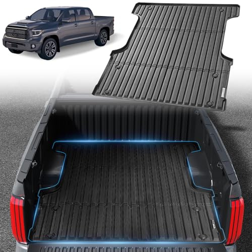 VEVOR Truck Bed Mat, Compatible with 2022-2024 Toyota Tundra, 5.5 FT Bed, Black, TPE, 64.9 x 61.0 x 1.8 inches, Prevent Slipping