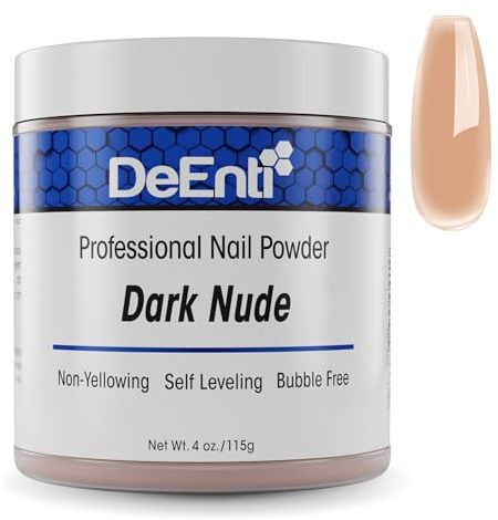 DeEnterprises, Inc. DeEnti Acrylic Nail Powder 100ml Dark Nude Acrylic Powder for Nails Salon Quality Durable Bubble Free Professional Powder for Manicure Nail Art Nails