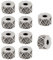 SUPERFINDINGS 10Pcs Clip Lock Clasp Beads Antique Silver Clip Lock Beads Charms Alloy Spacer Beads Stopper O-Rings Fit European Style for Woman Bracelet Jewelry Making