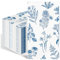 Serviettes de table jetables en papier bleu et blanc, pour anniversaire, mariage, vaisselle quotidienne, restauration, 3 couches