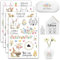 BOOMTOP 4 Rub On Sticker Ostern Transferaufkleber Selbstklebend Frohe Ostern Sticker Bunt Ostereier Osterhasen Aufkleber Rub On Folie Frühling Ostergrüße Rub Ons Sprüche für Glas Holz Möbel Keramik