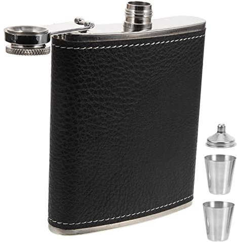IMIKEYA Hip Flask Set with Stainless Steel Bottle Portable Outdoor Liquor Flask Leakproof Flask for Camping Outdoor Enthusiasts