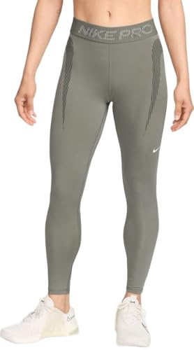 Nike Damen Dri-Fit Mid-Rise 7/8 Tt Grx Leggings, Light Army/Cargo Khaki/Light Silver/White, M