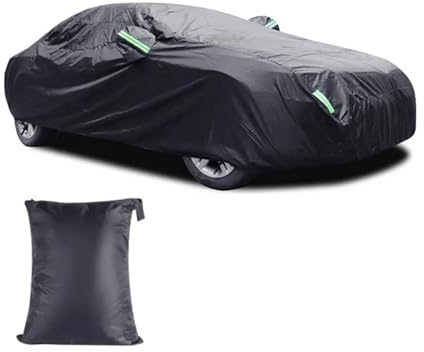 Auto Abdeckplane Universal SUV/Limousine Volle Auto Abdeckungen Outdoor Wasserdicht Sonne Regen Schnee Schutz UV Auto Reißverschluss Design Schwarz Auto fall Abdeckung S-XXL universal(YXL Code)