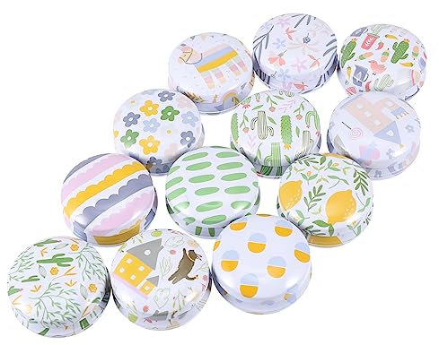 BATHVEVE 12piezas Latas Para Velas Recipientes Artesanales Joyas Cuentas Frascos Para Cosméticos