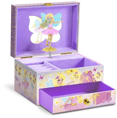 CRAZE MUSIC BOX Fairy | Spieluhr mit Melodie, Mädchen Schmuckkästchen mit drehbarer Fee, Spiegel & Schublade