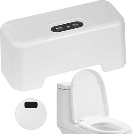 Descarga automática de inodoro – Sensor infrarrojo sin contacto, de manos | Batería recargable por USB de 1800 mAh, módulo de detección inteligente externo que actualiza el hogar, baños