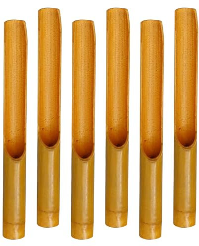 Carillon Éolien en Bambou 6 Tubes, Carillon À Vent en Bois, Carillon Vent Bois Naturel, Décoration Zen pour Jardin, Balcon, Fenêtre - Design Artisanal, Cadeau Déco Écoresponsable