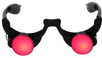 Generisch Halloween-Glühbrille, Rot leuchtende Augen LED-Brille, blinkende rote Augenbrille, festliches Halloween-Zubehör für Kinder