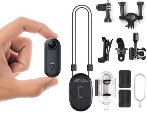 Mini Cámara Deportiva 1080P WiFi con Clip y Imán, Mini Deportes Cámara Impermeable para Bicicleta Moto con Gran Angular de 120°,Visualización en Tiempo Real, Larga Duración para Aire Libre, Negro