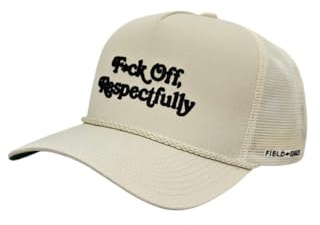 FIELD GRADE Trucker Cap Respectfully Twill beige