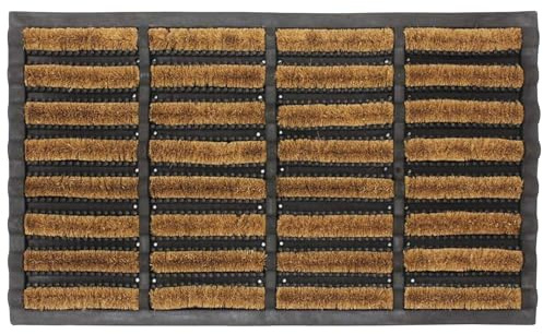 LS Heavy Duty Nimbus Door Mat Non Slip Indoor Outdoor Doormat Machine Washable Shoe Scraper Mat Removes Dirt Mud & Grass Ideal for Front Door Patio & Entrance (PACK OF 1 45 x 75 cm)