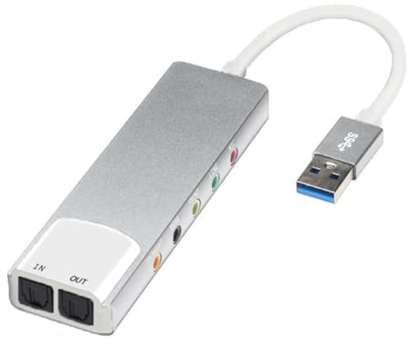 Tuidzljd Convertitore Audio Esterno USB Scheda Audio Esterna Adattatore per Cuffie A 5.1 Canali Scheda Audio SPDIF per Computer PC