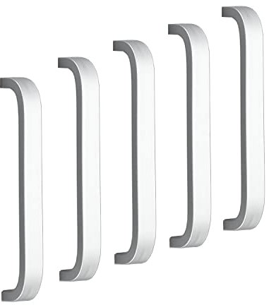 10 Pcs Aluminum Cabinet Door Drawer Handles Knobs Pull Handles Cupboard Closet Door Bow Shape Pull Handle (96MM)