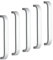 10 Pcs Aluminum Cabinet Door Drawer Handles Knobs Pull Handles Cupboard Closet Door Bow Shape Pull Handle (96MM)