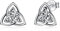 INFUSEU Keltischer Knoten Ohrstecker, 925 Sterling Silber Irisch Akatsuki Ohrringe Keltischer Ewiger Knoten für Damen Schmuck, Geschenke für die Dame