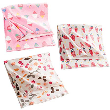 DEBAIJIA 3 pcs Unisexe Écharpe Cache-cou Bébé Enfant 0-8 Ans en Coton Doux Chaud Coupe-vent pour Printemps Automne Hiver, Multifonction: Foulard, Bandeau, Bandana, Accessoire Chic Dessin Animé - E
