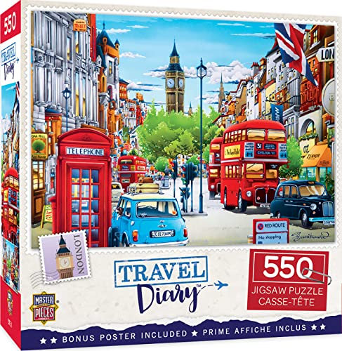 MasterPieces 550-teiliges Puzzle für Erwachsene, Familie oder Kinder, London, 45,7 x 61 cm