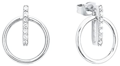 Amor Ohrstecker 925 Sterling Silber Damen Ohrschmuck, mit Zirkonia synth., 1,1 cm, Silber, Kommt in Schmuck Geschenk Box.