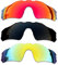 SOODASE Pour Oakley Radar EV Path Des lunettes de soleil Rouge/Noir/Doré Verres de remplacement polarisés