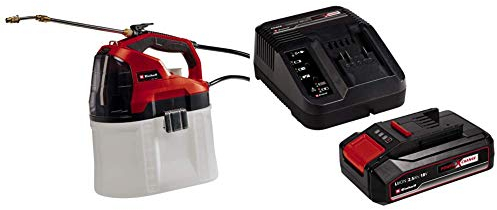 Einhell Pulvérisateur à pression sans fil GE-WS 18/75 Li-Solo Power X-Change (lithium-ion, pompe automatique, réservoir transparent, lance télescopique) avec Chargeur et Batterie 2,5Ah