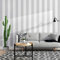 YangYun Home Decoration Papier peint non collé moderne minimaliste à rayures verticales style industriel nordique mode TV PVC non collé gris clair blanc 1,73 ' l x 32,8 ' L