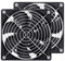 2-Pack 120mm Fan DC 12V Computer Fan 120mm x120mm x 25mm 2-Pin High Performance Cooling Fan 1500RPM