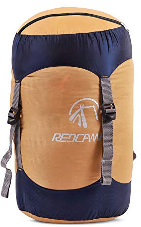 REDCAMP 35L Nylon Compression Stuff Sack for Sleeping Bag, Lightweight Compact Compression Bag for Camping Outdoor Hiking Backpacking Travelling, Yellow XL