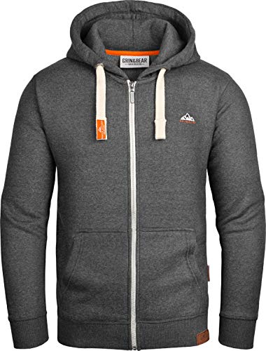 Grin&Bear Herren Kapuzenpullover anthrazit, XL, GEC022