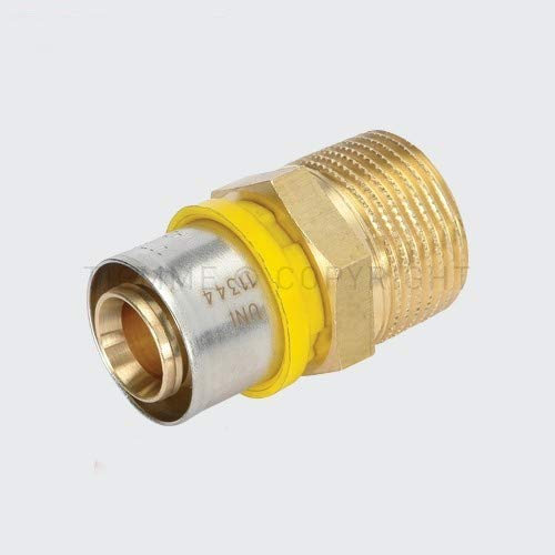 Multistrato per gas - raccordo dritto maschio 3/4'' x 20 mm