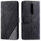 SONWO Hülle für OnePlus 8, Premium Leder PU Handyhülle Flip Case Wallet Silikon Bumper Schutzhülle Klapphülle für OnePlus 8, Schwarz