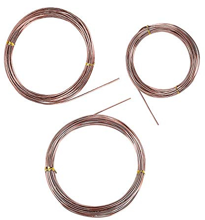 BEADNOVA Bonsai-Baumdraht, Kupfer, Aluminium, Bonsai-Baum-Trainingsdraht für Innen- und Außenpflanzen (Kupfer, 1 mm, 30 m)