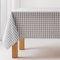 GAMUSI Mantel Antimanchas Tacto Tela Rectangular Cuadro Vichy, algodón Impermeable, 140x200 cm Color Gris Claro