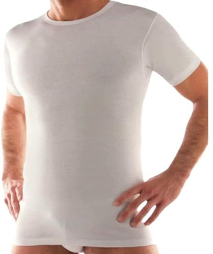 Liabel Maglietta Intima 100% Cotone Filo di Scozia, Offerta 3-6 Pezzi, Maglietta Intima Uomo in Cotone Filo di Scozia Art. 23 (3 Pezzi Bianco, M)