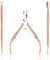 SUSSURRO 3 Pcs Coupe-Cuticules avec Poussoir à Envies pour Repousser Cuticule en Acier Inoxydable Ciseaux Ongles Professionnel Outils Manucure,Or Rose