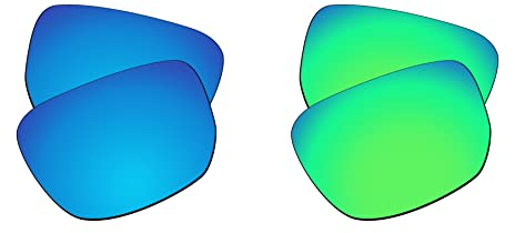 EZReplace Verres de rechange pour lunettes de soleil Oakley Style Switch OO9194 (verres polarisés), Bleu glacé + vert printanier, taille unique