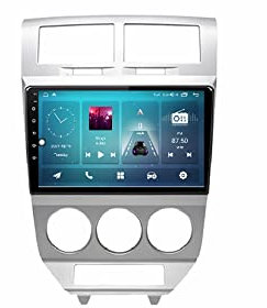 Android 11 Radio Coche Con Pantalla 2 DIN Para Dodge Caliber 2007-2010 Autoradio 9 Pulgadas Con Pantalla Táctil Admite WiFi/GPS/Bluetooth/USB/SD/RCA,Mandos Del Volante (Color : P2 4-Core 2G 32G)