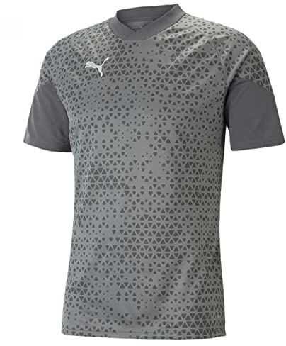PUMA Men's Teamcup Training Jersey Tee, Flat Medium Gray, M UK