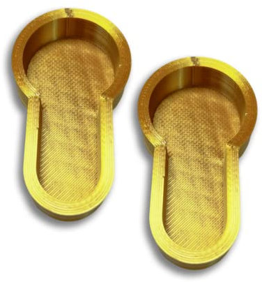 Lock Draught Excluder Keyhole Cover Push Fit Cap, Keep Draught and Cold Out, Easy to Install Pack of 2 (Gold)