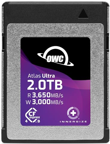 OWC Atlas Ultra CFexpress 4.0 Type B High Performance Memory Card up to 3650MB/s Read for Professional Video and Photo