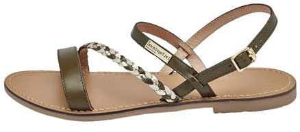 Les Tropéziennes by M. Belarbi Damen Hanano Sandalen mit Riemchen hinten, Khaki Multi, 39 EU