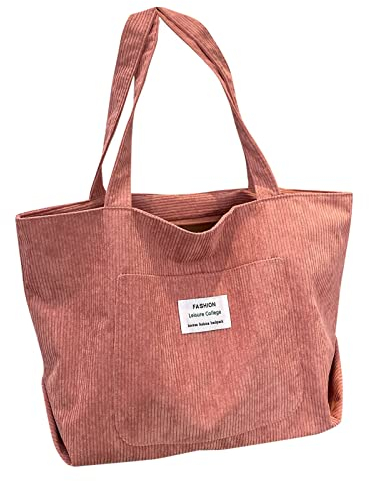 IQYU Compatible with Motorcycle Bags Rear Chopper Letter Patch Decor Cord Shopper Bag Women's Shoulder Bags Women's Handbag Student Bag Hard Drive Bags, pink, One Size