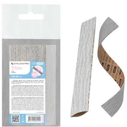 STALEKS PRO Recambio Limas Desechables Papmam para base recta SMART. Papel ecológico 50 unidades. (Grano 180)