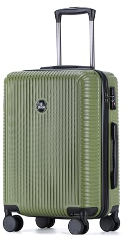 Blade Handgepäck - Hartschalen Koffer Trolley - Leichter Reisekoffer Handgepäck aus ABS mit TSA Schloss - 4 Spinnräder Räder Koffer - Rollkoffer (Grün-M)
