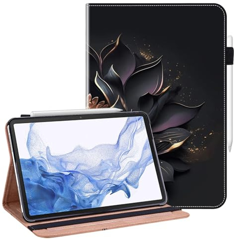 GLANDOTU Hülle für iPad Air 11 Zoll M4/M3/M2 (2026/2025/2024), iPad Air 8/7/6/5/4 Schutzhülle mit Auto Schlafen/Wachen Unterstützt Pencil Pro/USB-C -Lila Lotus