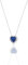 Einzelstück® Halskette mit Herz Anhänger 925 Silber I Zirkonia Herz Kristall I Silberkette Collier L'amour (Blaues Herz Silber Kette)