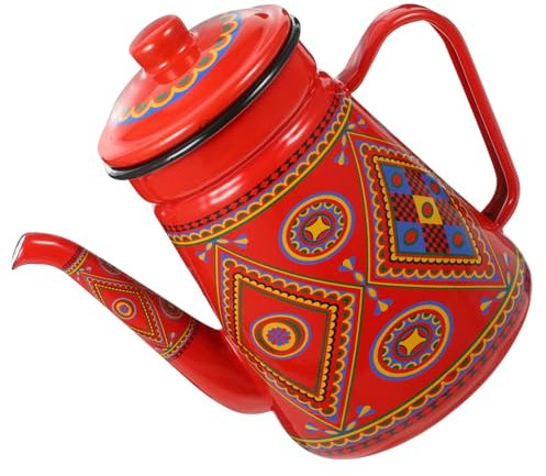 PAMINGONO Cafetera de esmalte cafeteras jarra cafetera Olla para café Accesorio para café cafe accesorios manejar tetera hervidor de agua para acampar tetera para estufa tetera de estufa