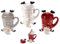 Gruppo Maruccia - Tazze per Tisane con Filtro e Coperchio a Forma di Babbo Natale - Set da 3 Tisaniera - Idea Regalo